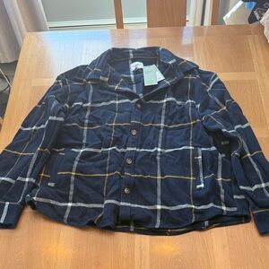 Goodfellow & Co Navy Plaid Shirt Jacket